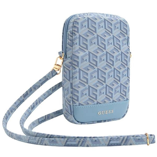 Guess Zip GCube Bottom Stripe telefonpose - blå