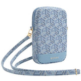 Guess Zip GCube Bottom Stripe telefonpose - blå
