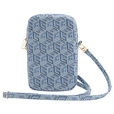 Guess Zip GCube Bottom Stripe telefonpose - blå