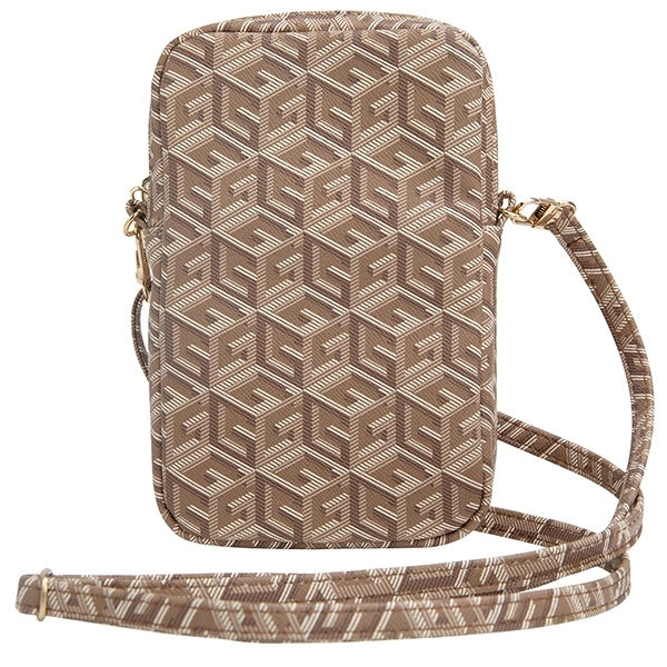 Guess Zip GCube Bottom Stripe telefonpose - brun