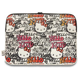 Hello Kitty PU Metal Logo case for a 14" laptop - beige