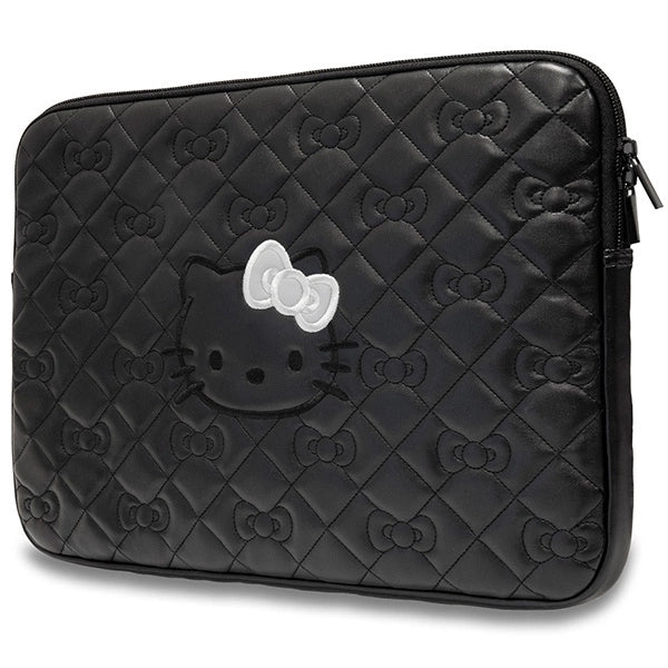 Hello Kitty Zip PU Quilted Bows case for a 14" laptop - black