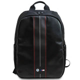 BMW Carbon & Red Stripe rygsæk til en 16&quot; laptop - sort