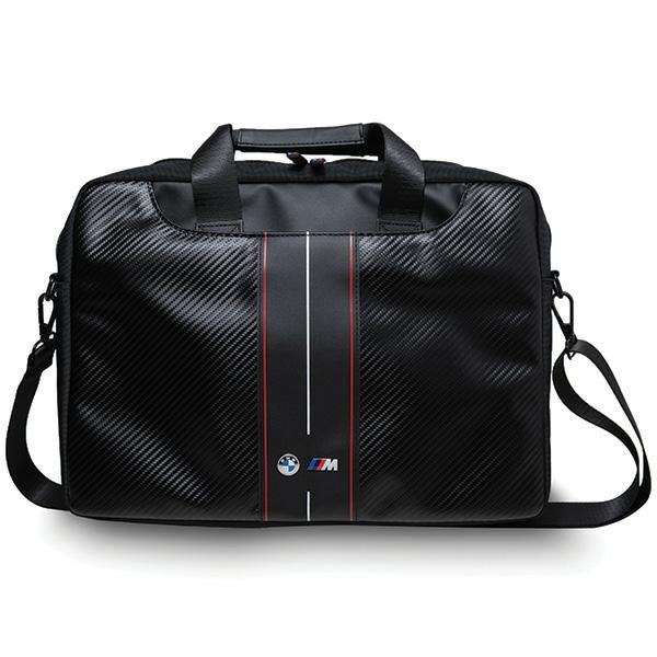 BMW Carbon & Red Stripes taske til en 16&quot; laptop - sort