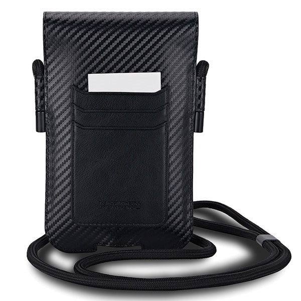BMW Carbon & Blue Stripe telefonpose - sort