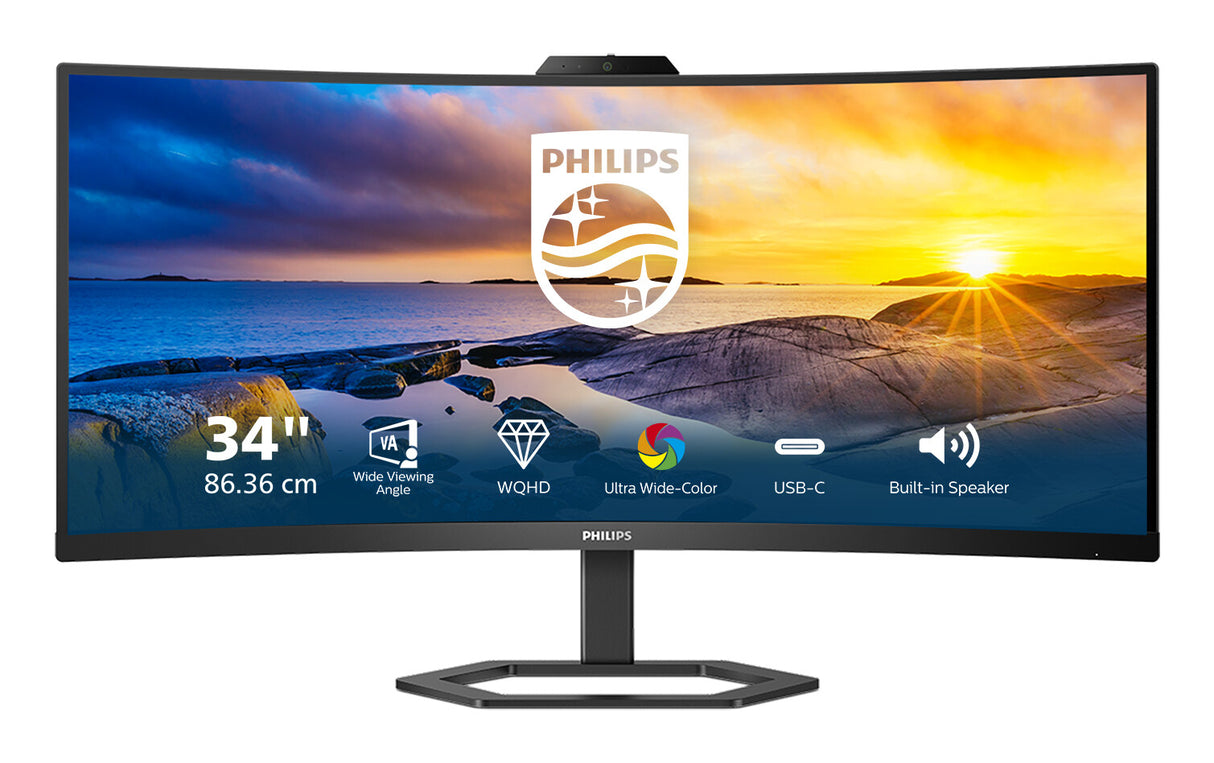 Philips 5000 series 34E1C5600HE/00 computerskærm 86,4 cm (34") 3440 x 1440 pixel 4K Ultra HD LED Sort