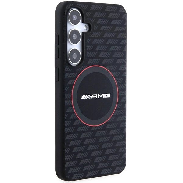 AMG Silicone Carbon Pattern MagSafe-fodral til Samsung Galaxy S24+ - sort