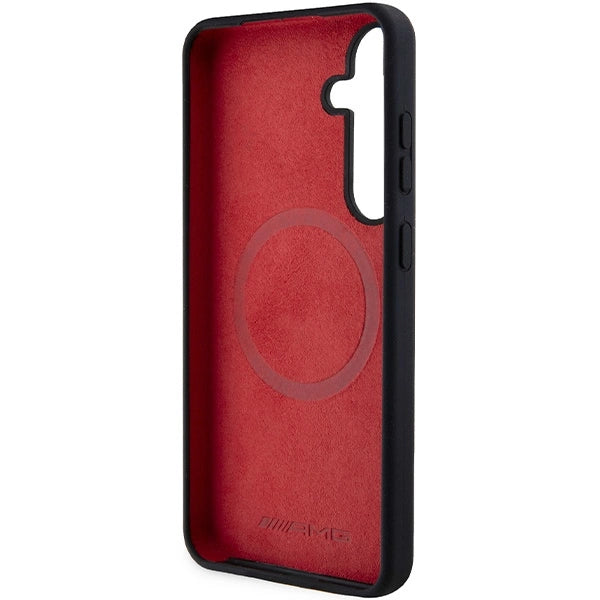 AMG Silicone Carbon Pattern MagSafe-fodral til Samsung Galaxy S24+ - sort