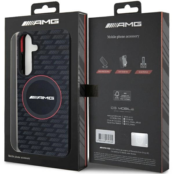 AMG Silicone Carbon Pattern MagSafe-fodral til Samsung Galaxy S24+ - sort
