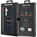 AMG Silicone Carbon Pattern MagSafe-fodral til Samsung Galaxy S24+ - sort