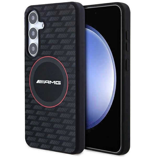 AMG Silicone Carbon Pattern MagSafe-hylster til Samsung Galaxy S24 - sort