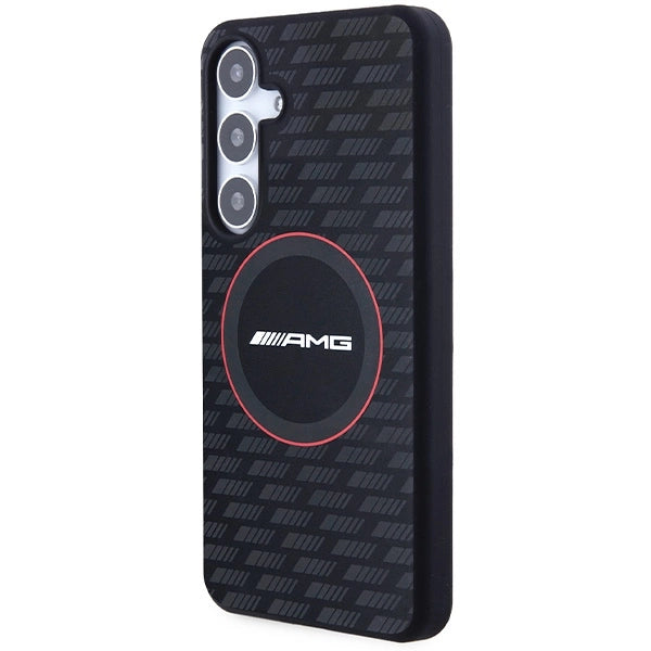 AMG Silicone Carbon Pattern MagSafe-hylster til Samsung Galaxy S24 - sort