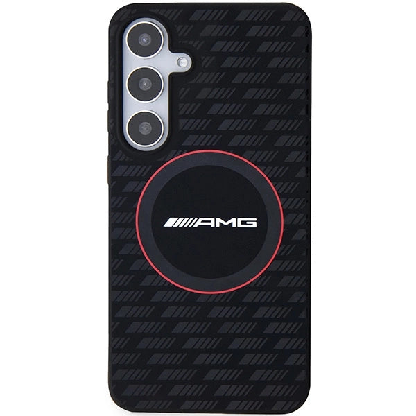 AMG Silicone Carbon Pattern MagSafe-hylster til Samsung Galaxy S24 - sort
