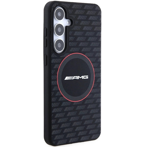 AMG Silicone Carbon Pattern MagSafe-hylster til Samsung Galaxy S24 - sort