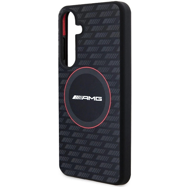 AMG Silicone Carbon Pattern MagSafe-hylster til Samsung Galaxy S24 - sort