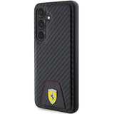 Ferrari Carbon Stitched Bottom case til Samsung Galaxy S24 - sort