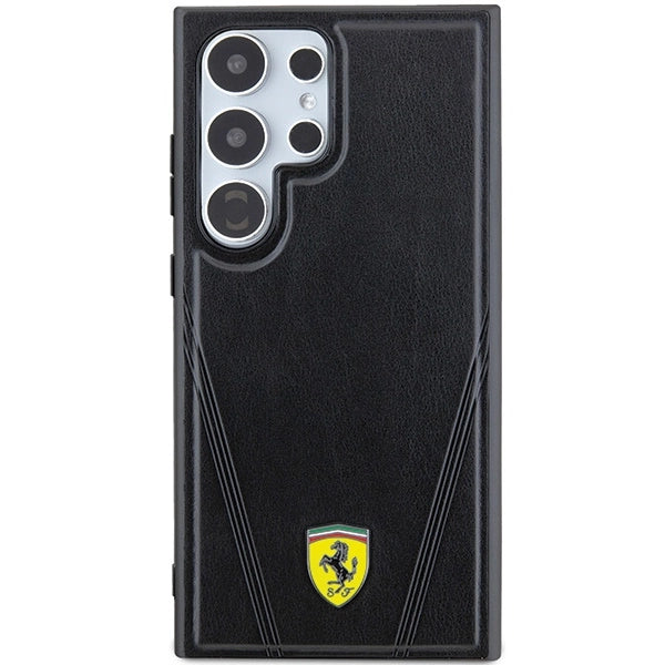 Ferrari Hot Stamp V Lines MagSafe-kasse til Samsung Galaxy S24 Ultra - sort