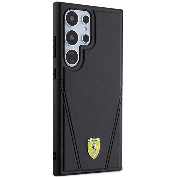 Ferrari Hot Stamp V Lines MagSafe-kasse til Samsung Galaxy S24 Ultra - sort