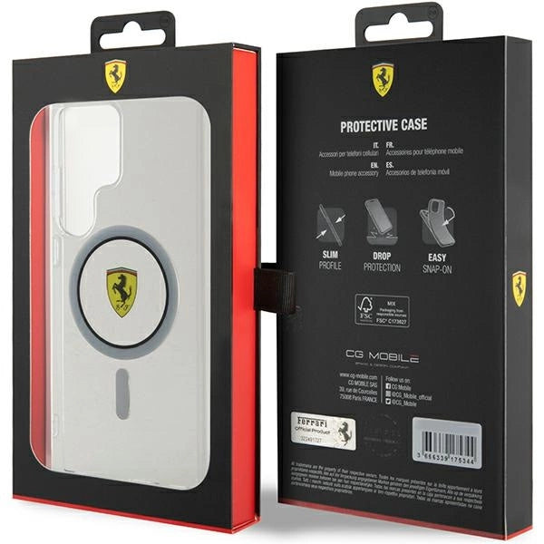 Ferrari IML Transp Inner Circle Line MagSafe-kasse til Samsung Galaxy S24 Ultra - sort