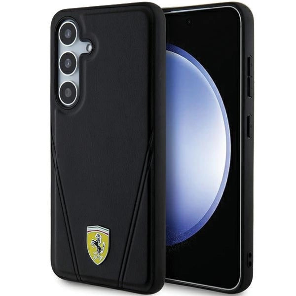 Ferrari Hot Stamp V Lines MagSafe-kasse til Samsung Galaxy S24+ - sort