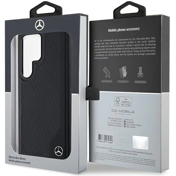 Mercedes læder MagSafe-hylster til Samsung Galaxy S24 Ultra - sort