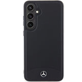 Mercedes læder tekstureret og almindeligt MagSafe-foder for Samsung Galaxy S24 + - sort