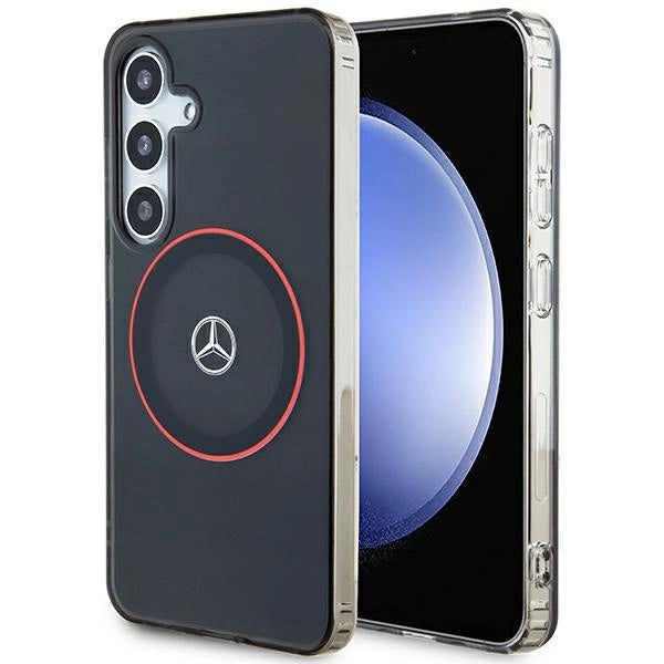 Mercedes Double Layer W Red MagSafe-fodral til Samsung Galaxy S24 - sort