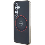 Mercedes Double Layer W Red MagSafe-fodral til Samsung Galaxy S24 - sort