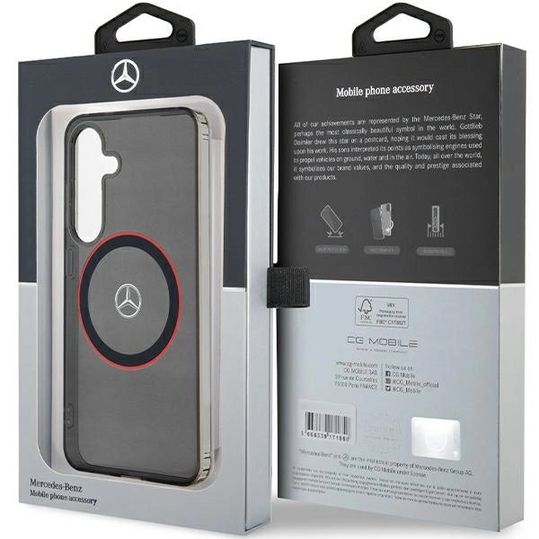 Mercedes Double Layer W Red MagSafe-fodral til Samsung Galaxy S24 - sort
