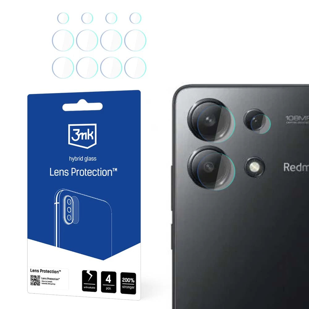 3mk Lens ProtectionTM hybridkameraglas til Xiaomi Redmi Note 13 4G