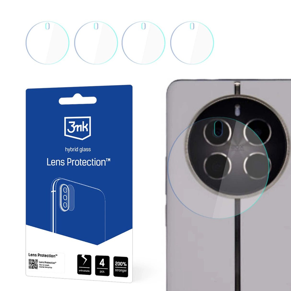 3mk Lens ProtectionTM hybridkameraglas til Realme 12 Pro/12 Pro+