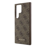 Guess 4G Metal Gold Logo-kasse til Samsung Galaxy S24 Ultra - brun