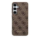 Guess 4G Metal Gold Logo-hylster til Samsung Galaxy S24 - brun