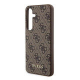 Guess 4G Metal Gold Logo-hylster til Samsung Galaxy S24 - brun