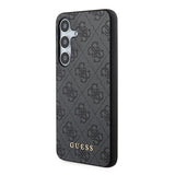 Guess 4G Metal Gold Logo-hylster til Samsung Galaxy S24 - sort