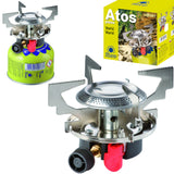 Gaskampeovn med gaspatroner (tråd eller ventil) ATOS piezoigniter 1,8 kW