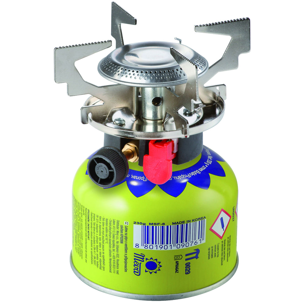 Gaskampeovn med gaspatroner (tråd eller ventil) ATOS piezoigniter 1,8 kW