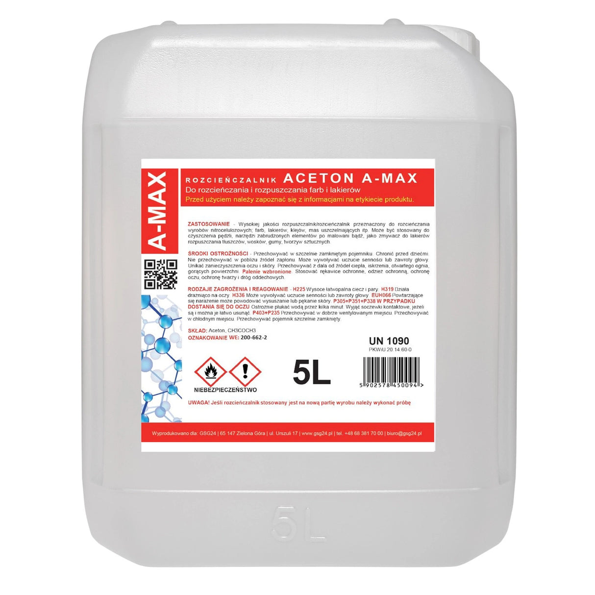 Aceton opløsningsmiddel remover A-MAX 5L