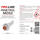 Stærkt penetrerende rustfjerner PENETROL MoS2 PRO-LINE spray 400 ml