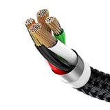 Baseus 3in1 Kabel USB-C / Lightning / Micro 3,5A 0,3m (Sort)