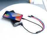 Baseus 3in1 Kabel USB-C / Lightning / Micro 3,5A 0,3m (Sort)