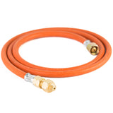 Reduktionsforbindelse til en turistgasflaske G 3/8" L - 7/16" slange 1,5 m
