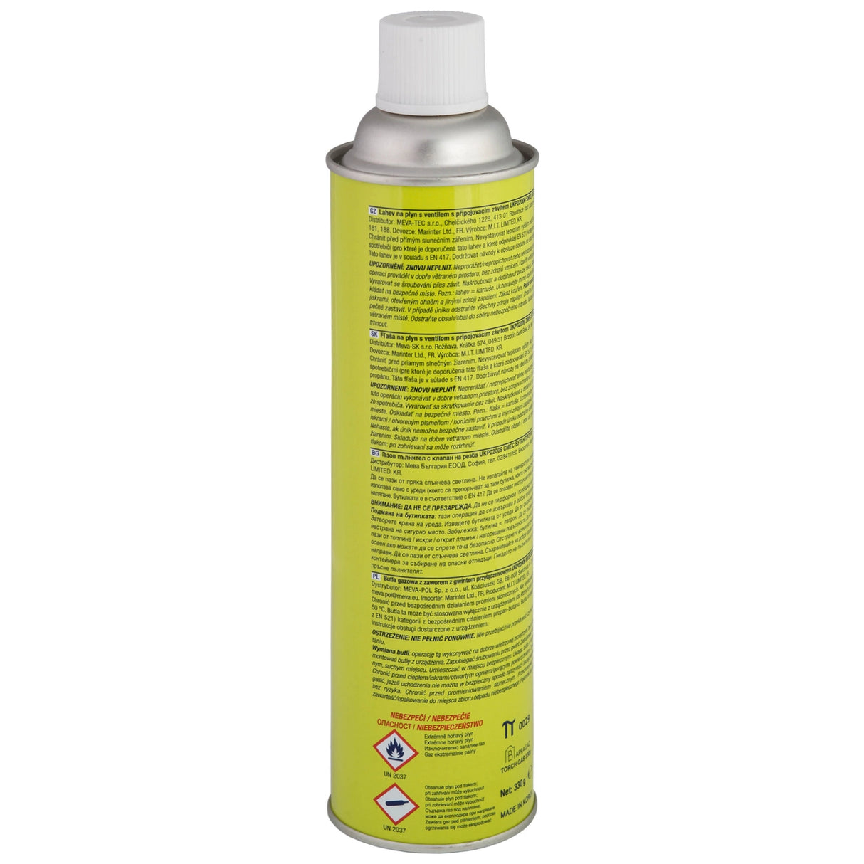 Injektionskasse, gaskasse PB, ventiltråd 7/16 - 330 g