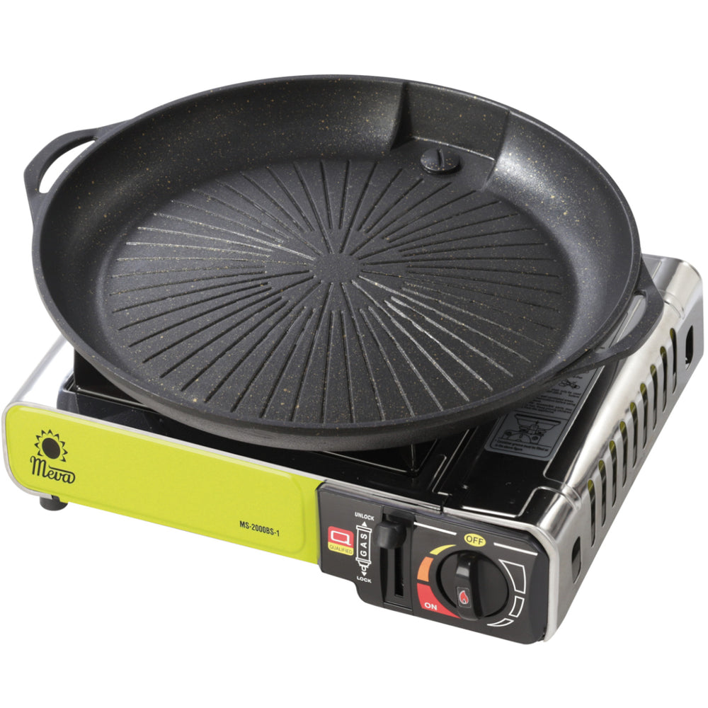 Grillgrill og grillpande til gaskampeovn og grill