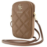 Guess Zip Quilted 4G taske - brun