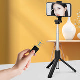 Selfie stick WRY1S teleskopisk stativ 0,7m til telefon - sort