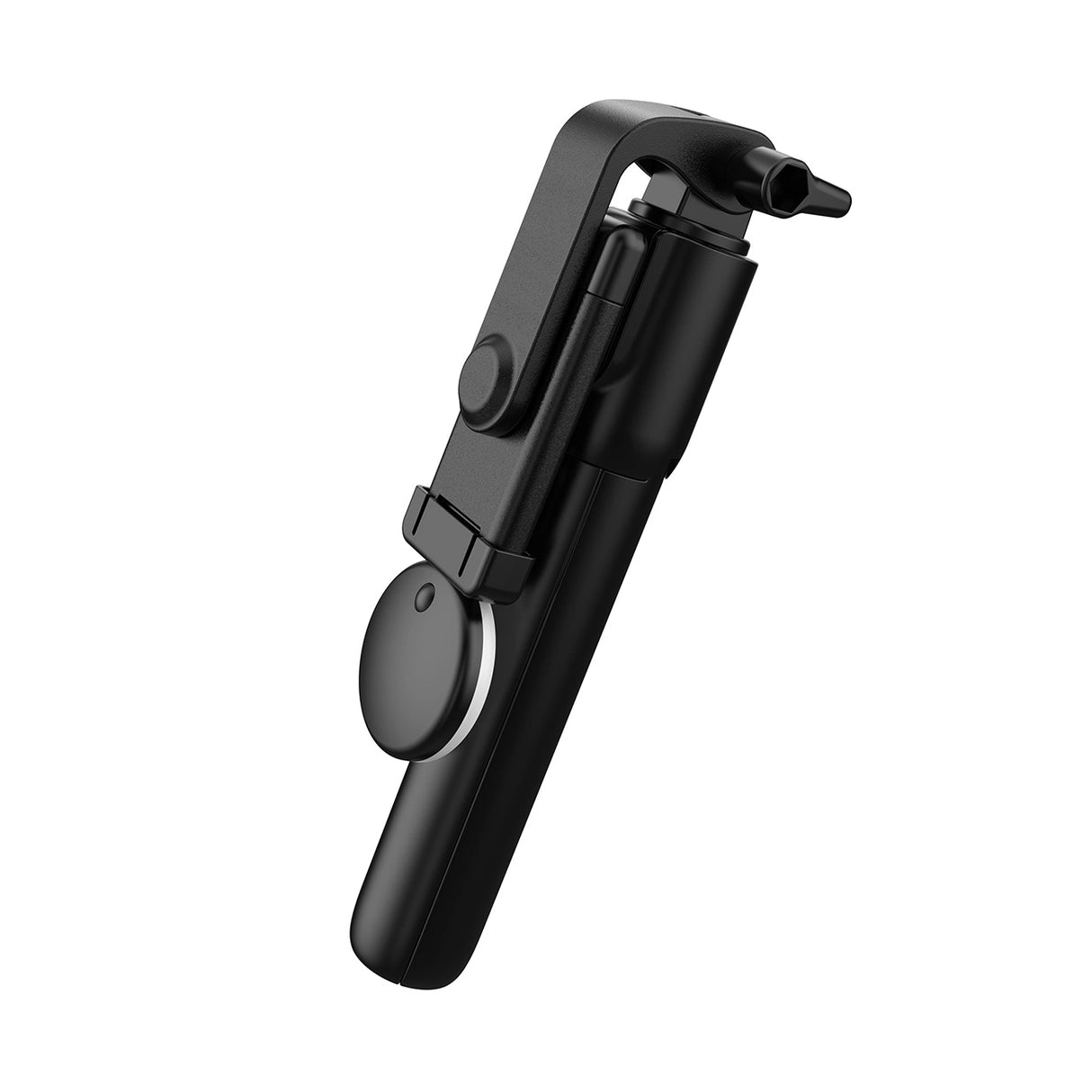 Selfie stick WR1YXS teleskopisk stativ 0,71 m med rund lampe - sort