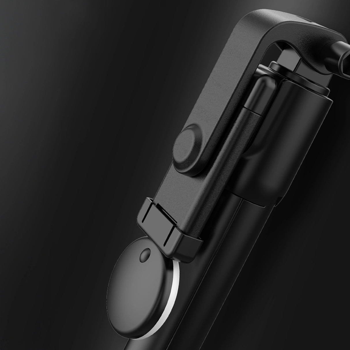 Selfie stick WR1YXS teleskopisk stativ 0,71 m med rund lampe - sort