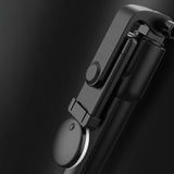 Selfie stick WR1YXS teleskopisk stativ 0,71 m med rund lampe - sort