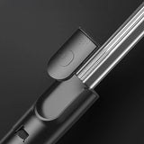 Selfie stick WH1YXS teleskopisk stativ 1m med rund lampe og telefonholder - sort